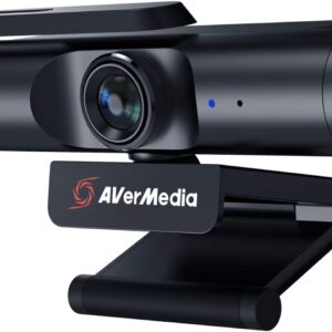 AVerMedia Live Streamer CAM 513 – 4K 30fps UHD Weitwinkel Webcam, für Gaming, Fixfokus, für Innenbeleuchtung, perfekt für OBS, Zoom, PC/Mac, Schwarz