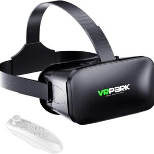 VR Brille für Handy, Virtual Reality 3D Headset, 3D VR Glasses Augenschutz Brille PC Unterhaltung Anti-Blaulicht mit Fernbedienung, kompatibel 4,5-6,7 Zoll für iPhone Samsung Android