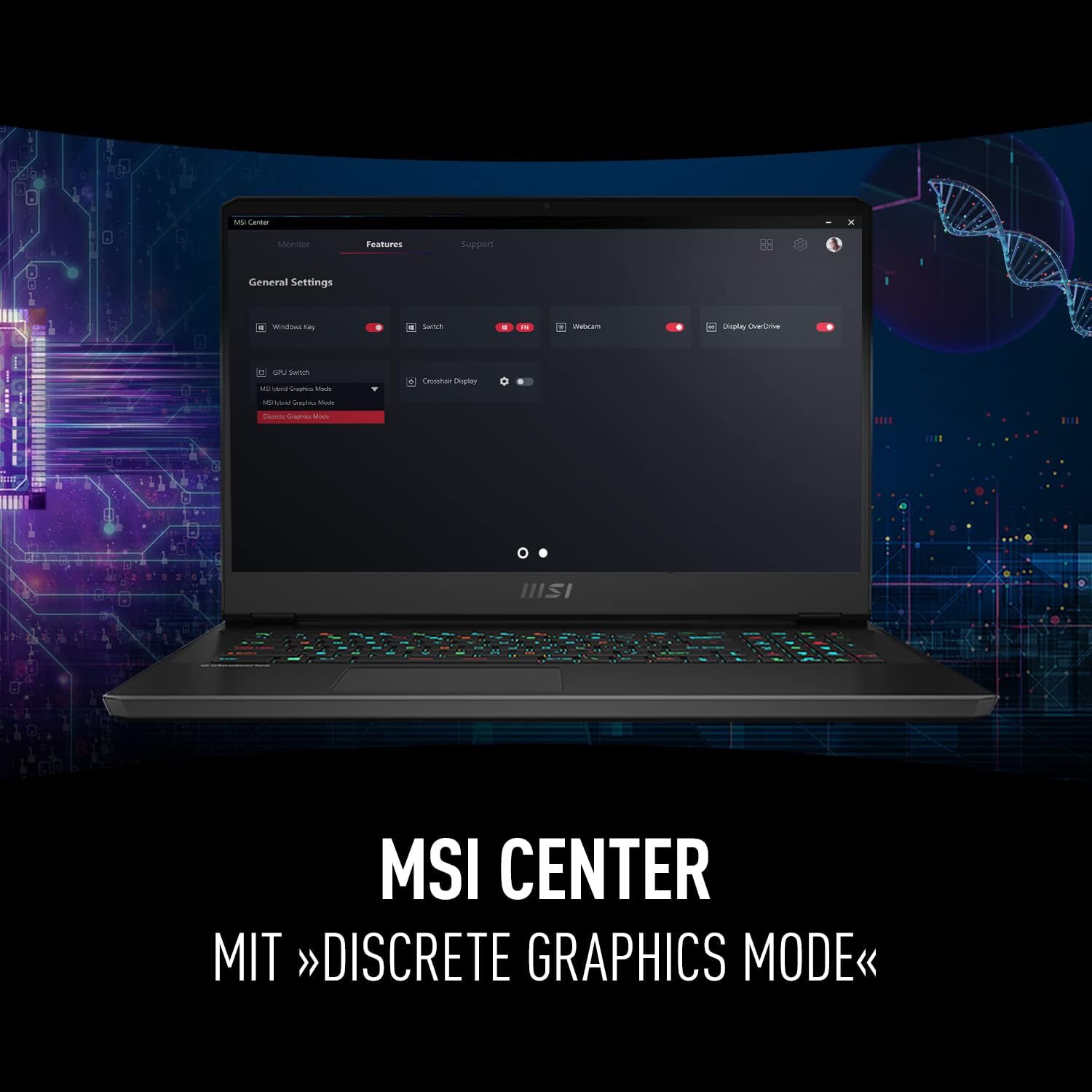 MSI Vector GP76 Gaming Laptop | 17.3" FHD 360 Hz Display | Intel Core i7-12700H | 16GB RAM | 1TB SSD Speicher | Nvidia RTX3080 | QWERTZ Tastatur | Windows 11 – Bild 14
