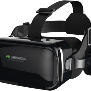 FIYAPOO VR Brille with Headset 3D VR Glasses Virtual Reality Brille PC Unterhaltung für 4.7-6.5 Display, Android/iOS Handgeräte, HD, Blaulicht Modus,Kinder und Erwachsenen, Geschenk