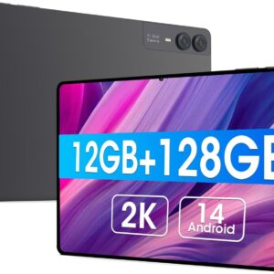 CWOWDEFU Tablet 11 Inch Android 14, FHD + incell Display, 12GB + 128GB (1TB TF) Gaming,Octa-Core,7000mAh/1920×1200 WiFi 6 PC Android Tablet Dual Camera Widevine L1 Tablet Silver
