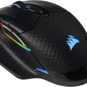 CORSAIR DARK CORE RGB PRO SE Wireless FPS/MOBA Gaming Maus Mit Qi Wireless Charging – 18.000 DPI – 8 Programmierbare Tasten – Sub-1ms – iCUE Kompatibel – PC, Mac, PS5, PS4, Xbox – Schwarz