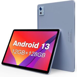 2025 Neuer Android Tablet mit 10.1 Zoll, MT8183 Octa-Core 2,0 GHz CPU, 1920 × 1200 FHD Display, 12(6+6) GB RAM + 128 GB ROM (TF erweitern 1TB), 13+5 MP Kamera, 6000 mAh, GMS-zertifiziert Tab