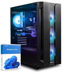 dcl24 AMD Gaming PC Ryzen 7 5700X3D, AMD Radeon RX7700XT 12GB – 1000GB SSD, 32GB DDR4, Desktop Spiele PC mit 8×4.1 GHz, Spiele Tower mit WLAN, Gamer Computer mit Windows 11 Pro [19700]