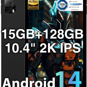 DOOGEE T20S Android Tablet 10.4 Zoll,Android 14 Tablets PC,15GB(8+7) RAM+128GB ROM(1TB TF), T616 Octa-core 2.0GHz, 4G LTE/5GWifi/2k 2000×1200 FHD, 13MP+5MP/7500mAh/ GMS/Widevine L1/GPS/BT5.0/OTG