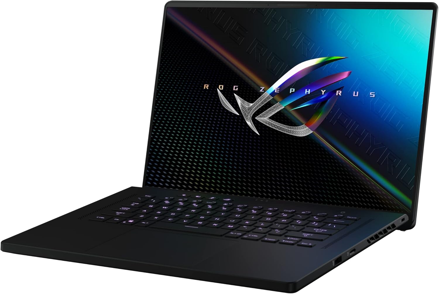 ASUS ROG Zephyrus M16 Laptop | 16" 2,5k WQXGA 165Hz/3ms 16:10 IPS Display | Intel i9-12900H | 32 GB RAM | 2 TB SSD | NVIDIA RTX 3080Ti | Windows 11 | QWERTZ Tastatur | Off Black – Bild 2