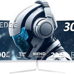 Z-Edge 30 Zoll Ultrawide Curved Gaming Monitor 200Hz(DP) 165Hz(HDMI) 1ms MPRT, 2560×1080 VA Panel, 21:9 R1500 Curved Bildschirm, 300cd/m² Helligkeit, FreeSync, HDMI & DisplayPort, Weiß