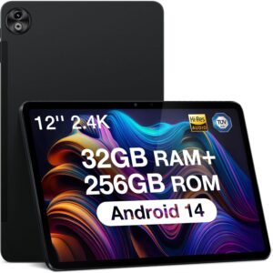 DOOGEE T20 Ultra Tablet 12 Zoll Android 14 Gaming Tablet 32GB RAM 256GB ROM(2TB TF) Helio G99 Octa-Core, 10800mAh, 2.4K Display, 16MP+8MP Dual SIM Tablet PC 4G LTE /5G WiFi/GMS/GPS/Widevine L1