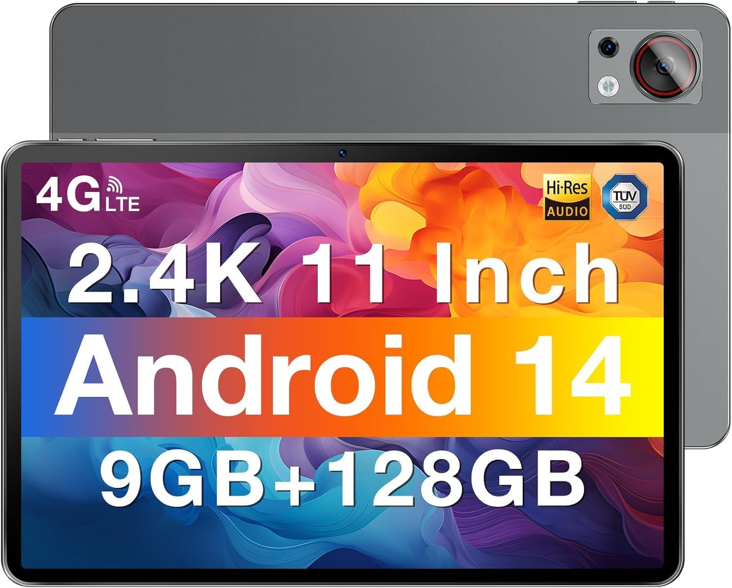 DOOGEE T30SE Tablet Android 14, 9(4+5) GB RAM +128GB ROM (2TB TF) Tablets, 2.4K IPS Großes Display Gaming Tablet 11 Zoll, 8580mAh Akku, Dual 4G LTE 5G WiFi, 13MP+5MP Kamera, Octa-Core, OTG