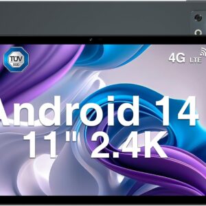 DOOGEE T30SE Android 14 Tablet 11 Zoll 9GB RAM +128GB ROM(2TB TF) 2.4K IPS Großes Display Gaming Tablet Android, 8580mAh, Dual 4G LTE 5G WiFi, 13MP+5MP, Octa-Core Telefonanruf Funktionalität Tablets