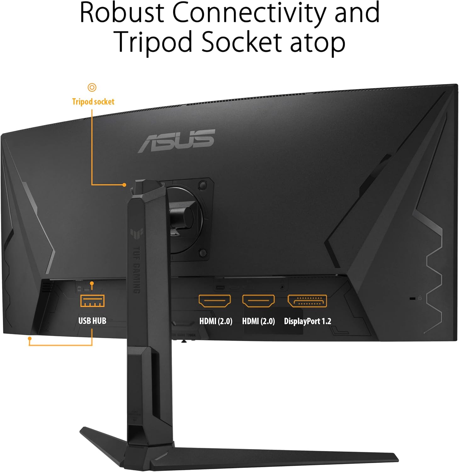 ASUS TUF Gaming VG34VQEL1A - 34 Zoll UWQHD Curved Monitor - 100 Hz, 1ms MPRT, FreeSync, HDR 10 - VA Panel, 21:9, 3440x1440, DisplayPort, HDMI, USB, ergonomisch, Schwarz – Bild 6