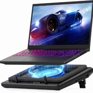 2024 Gaming Laptop Kühler Kühlpad- mit stufenloser Geschwindigkeit 14cm Extra-groß Leistungsstarker Turbo-Lüfter & Dichtungsschaum schnelle Kühlung 15-19 Zoll Notebook 3-Port-USB-Hub Kein RGB