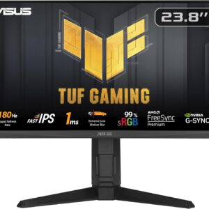 ASUS TUF Gaming VG249QL3A – 24 Zoll Full HD Monitor – 180 Hz, 1ms GtG, G-Sync, FreeSync, AdaptiveSync, ELMB, GameFast Input – Fast-IPS Panel, 16:9, 1920×1080, DP, HDMI, ergonomisch, Speaker