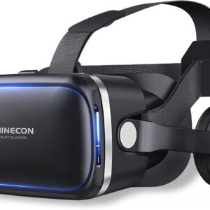 FIYAPOO VR Brille with Headset 3D VR Glasses Virtual Reality Brille PC Spielstunde für 4.7-6.6 Zoll, Android/iPhone Handgeräte, HD Netz, Blaulicht,Kinder und Erwachsenen, Geschenk