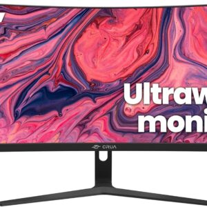 CRUA 30 Zoll Curved Ultrawide Gaming Monitor(2560×1080), 100Hz, 1ms, 1500R, VA, HDR 10, AdaptiveSync, DCI-P3 90%, SRGB100%, VESA 100x100mm, Augenpflege