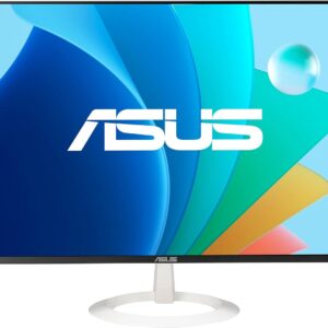 ASUS Eye Care VZ24EHF-W – 24 Zoll Full HD Monitor – Schlankes Design, Rahmenlos, Flicker-Free, Blaulichtfilter, Adaptive Sync – 100 Hz, 1ms MPRT, 16:9 IPS Panel, 1920×1080 – HDMI, Weiß