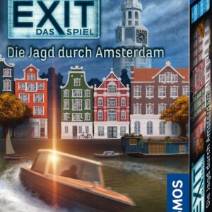 KOSMOS 683696 EXIT – Das Spiel – Die Jagd durch Amsterdam, Level: Fortgeschrittene, Escape Room Spiel, EXIT Game für 1-4 Spieler ab 12 Jahre, EIN einmaliges Gesellschaftsspiel