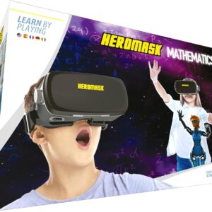 Heromask: VR Headset + Mathe Spiele [Einmaleins, Kopfrechnen…] Interaktives Spielzeug für Kinder 5 6 7 8…12 Jahren. 3D AR VR Brille – Geschenke für Kinder Geburtstag – Weihnachten. VR Spiele