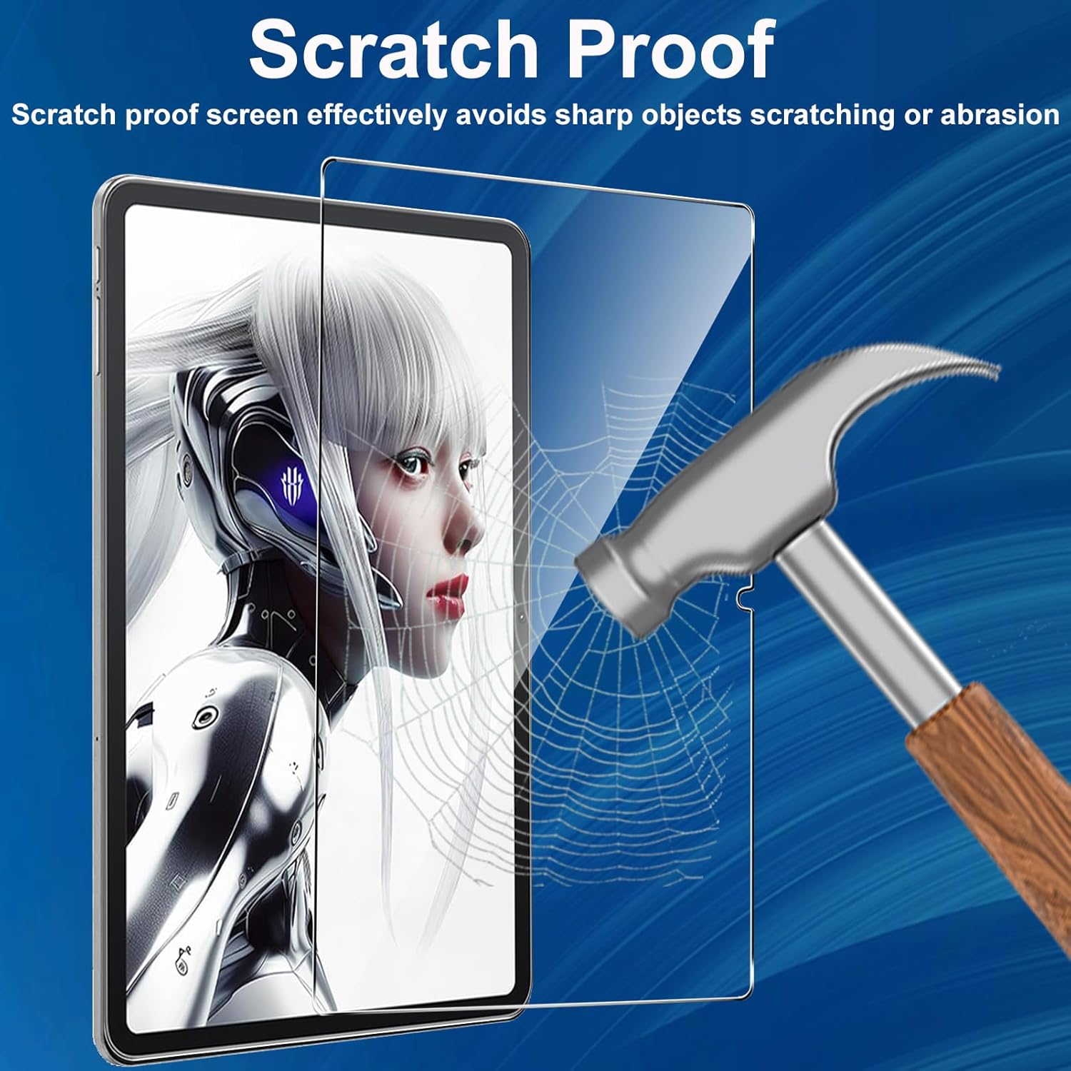 CONAPIKA Schutzfolie für Redmagic Nova Gaming Tablet 10.9 Zoll, 2 Stück 9H Härte Anti-Kratzen Anti-Bläschen Gehärtetes Glas Displayfolie 2.5D HD-Klar Hohe Empfindlichkeit Displayschutzfolie – Bild 4