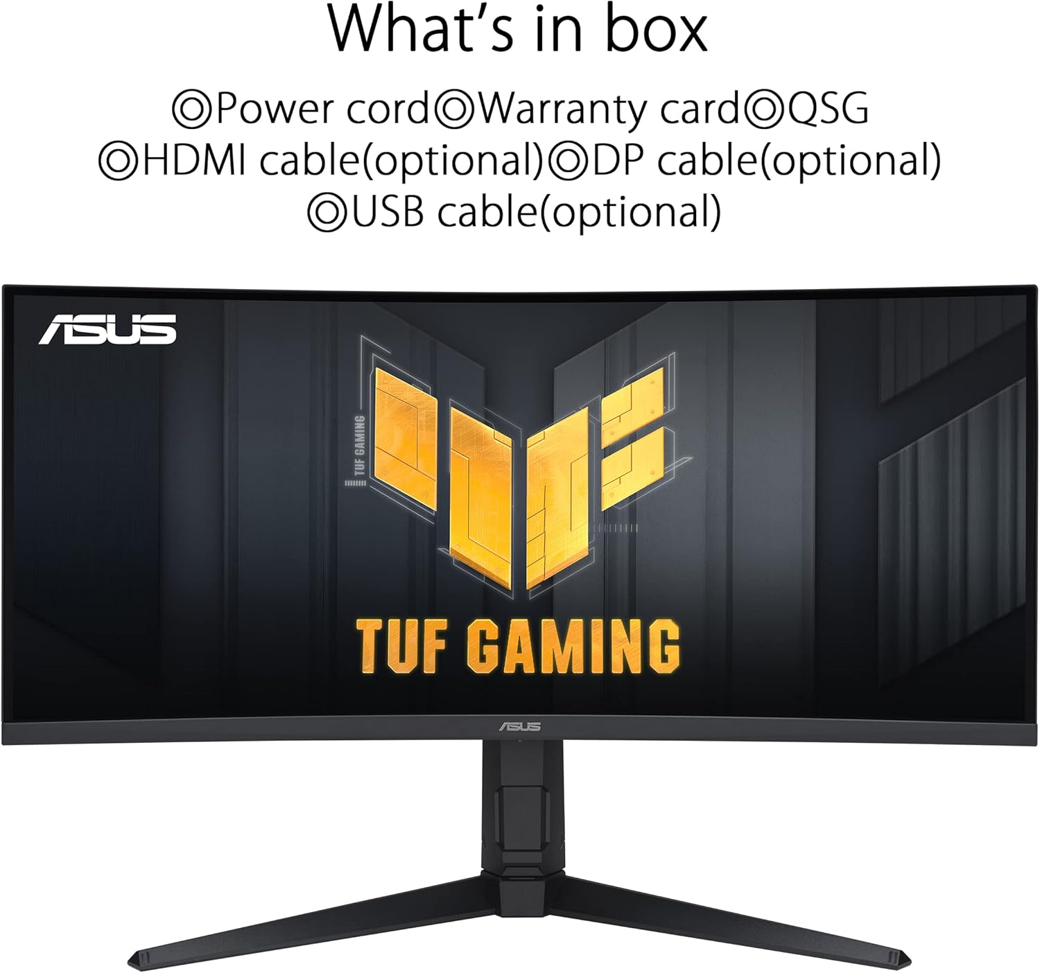 ASUS TUF Gaming VG34VQEL1A - 34 Zoll UWQHD Curved Monitor - 100 Hz, 1ms MPRT, FreeSync, HDR 10 - VA Panel, 21:9, 3440x1440, DisplayPort, HDMI, USB, ergonomisch, Schwarz – Bild 7