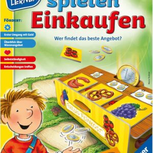 Ravensburger 24985 – Wir Spielen Einkaufen – Spielen und Lernen für Kinder, Lernspiel für Kinder ab 4-7 Jahren, Spielend Neues Lernen für 2-4 Spieler