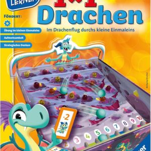 Ravensburger 24976-1×1 Drachen – Lernspiel für Kinder, Rechenspiel für Kinder von 7-10 Jahren, für 2-4 Spieler, Zahlenraum 1-100, kleines Einmaleins – Geburtstagsgeschenke