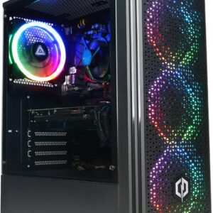 CYBERPOWERPC Wyvern Gaming-PC – Intel Core i5-10400F, Nvidia RTX 3050, 16GB RAM, 500GB NVMe SSD, 650W PSU, Windows 11, Blaze RGB