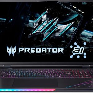 Acer Predator Helios 18 AI (PH18-73-927J) Gaming Laptop 13 Tops, 18″ WQUXGA MiniLED IPS 120Hz Display, Intel Core Ultra 9 275HX, 192 GB RAM, 1 TB SSD, NVIDIA GeForce RTX 5090, Windows 11, QWERTZ