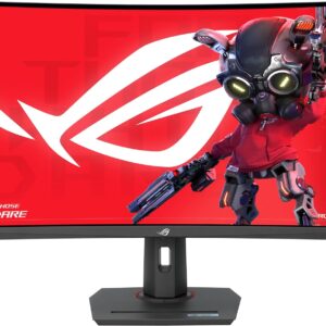 ASUS ROG Strix XG32WCMS – 32 Zoll WQHD Curved Gaming Monitor – 280 Hz, 1ms GtG, AdaptiveSync, ELMB Sync, DisplayHDR 400, 10-bit – Fast-VA, 16:9, 2560×1440, DP 1.4, HDMI 2.1, 15W USB-C, ergonomisch