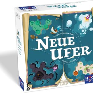 HUCH! | Neue Ufer |Entdecke die Geheimnisse des Myr-Archipels | Familienspiel ab 8 Jahren | Strategisches Entdeckungsspiel für 1–5 Spieler | Spannende Erkundungen und historische Relikte