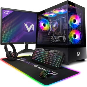 I-46 Gaming PC Set Komplett • Monitor 22 Zoll • AMD Ryzen 3 3200G 4,0GHz • Radeon Vega 8 • 16GB RAM • 480GB SSD • Windows 11 • WLAN
