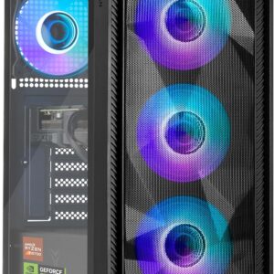 Gaming-PC AMD Ryzen 7 5700, 8 Kerne mit 4,6 GHz, Nvidia GeForce RTX 4060 8 GB, 16 GB DDR4 3200 MHz, 1 TB SSD NVMe Gen3, WiFi 6 + BT 5.2, Ethernet, Win 11 Pro