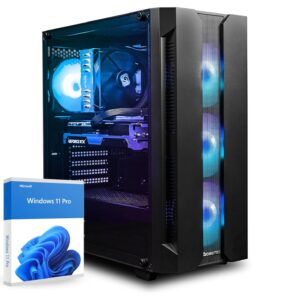 dcl24 Gaming PC Ryzen 5 9600X, RTX5060 8GB – 1000GB SSD, 32GB DDR5, Desktop PC mit 6×5.3 GHz, Spiele Rechner mit WLAN, Gaming Computer mit Windows 11 Pro [20375]