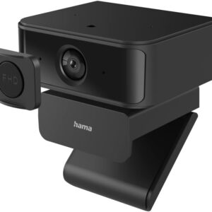 Hama Externe Kamera für Laptop Gesichtsverfolgung (Webcam mit Mikrofon Kamera PC Full HD Webcam TV Autofokus, PS5 Kamera Webcam Macbook 360 Grad schwenken Zoom, 1/4 Zoll Gewinde für Stative)