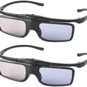 RF 3D Brille, 3D Shutterbrille wiederaufladbar Geeignet für RF 3D-Fernseher und -Projektoren, 3D Beamer Brille kompatibel TDG-BT500A, SSG-5100GB, AN3DG40, 2er-Pack