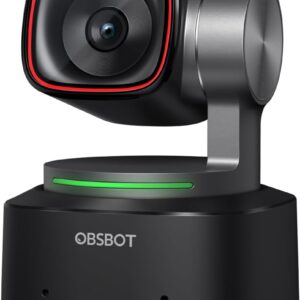 OBSBOT Tiny 2 – PTZ 4K Webcam mit KI-Tracking, Sprachsteuerung, Gestensteuerung, Autofokus, USB3.0, Mehreren Modi, Webcam für PC, Konferenzen, Streaming, Videotelefonate, Zoom.