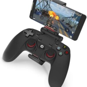 GAMIUM Gaming-Controller, kabellos/kabelgebunden, dreifache Verbindung: kabelgebunden, Bluetooth, Empfänger 2,4 GHz – PC, PS3, Android-TV-Box, VR-Kopfhörer, Smartphone und Tablet – Clip für Smartphone