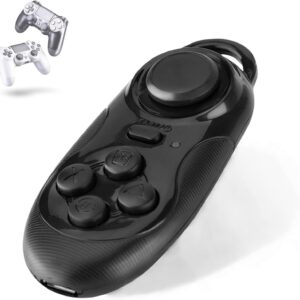 Kabellose Bluetooth-Fernbedienung für Gamepad, Selfie-Kamera-Auslöser, kabellose Maus, 3D-VR-Brille, Fernbedienung für iPhone, Android, PC, TV-Box (schwarz)