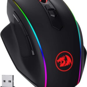 Redragon M686 Vampire Elite Kabellose Gaming Maus, 16000 DPI Kabelgebunde/Kabellose Maus mit Professionellem Sensor, 45-Stunden-Dauerleistung, Anpassbarem Makro und RGB-Hintergrundbeleuchtung