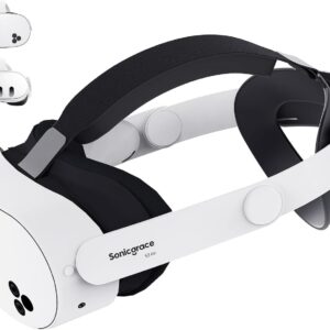 Sonicgrace S3 Air Strap Kompatibel mit Quest 3/3S, Komfort Elite Strap für Meta Quest 3 / 3S Zubehör, Verstellbarer, Leichter VR-Headset Kopfband Ersatz