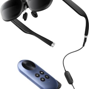 Rokid Joy 2, Max 2 AR Brille Schwarz mit Station, 215″ tragbares Display, 50° FOV und 600nits Leuchtdichte, kompatibel mit Android, Spielkonsolen und Computers