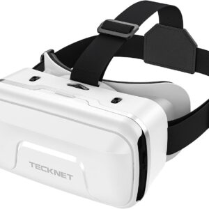 TECKNET VR Brille für Handys, 3D Virtual Reality-Brille mit HD 110° FOV, Anti-Blaulicht & einstellbaren Gängen, Komfortables VR-Glasses für iPhones, Samsung und Android-Smartphones (4.7-7.2 Zoll)