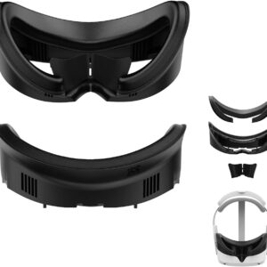 AMVR VR Facial Interface Bracket Face Cover für Pico 4/Pico 4 Ultra/PICO 4 Pro, Replacement Pad vr Accessories, mit PU Face Foam Pad Replacement, Anti-Leakage Nose Pad & Brillenputztücher