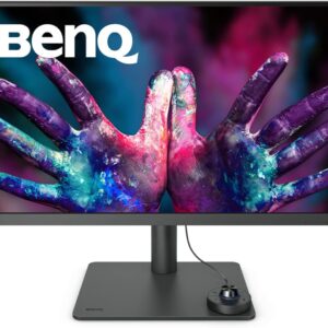 BenQ PD2705U Grafiker Monitor (AQCOLOR Technologie, 27 Zoll, 4K UHD, IPS, P3-Farbraum, USB-C-Laden, DP / HDMI, KVM, Hardware kalibriert, Höhenverstellbar), MacBook kompatibel