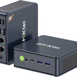GMKtec AMD Ryzen 7 Mini PC W11 Pro 5825U(Schlagen Sie Ryzen 7 5850U)(8 C/16 T4,50 GHz),M5 Plus Dual LAN 2.5G Mini Computer, 16GB DDR4 RAM 3200MHz+512GB PCIe 3.0 SSD,WiFi 6,USB 3.2,USB-C,BT 5.2