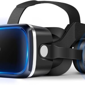 FIYAPOO VR Brille with Headset 3D VR Glasses Virtual Reality Brille PC Gaming für 4.7-6.6 Zoll,Android/iPhone Smartphones,HD,Blaulicht,Kinder und Erwachsenen, Geschenk
