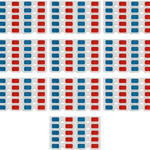 GREOHNMPAW 3D Brille, 100 Paar Stereo Objektive Aus Rotem und Blauem Papier für Filme Set 3D Brille Aus Anaglyphen Papier