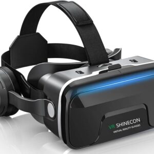 VR Brille für Handy, VR Virtual Reality Brille HD Anti-Blaulicht, VR Brille kompatibel für Android/iOS Kind Erwachsener Geschenk 4,7-7,2 Zoll