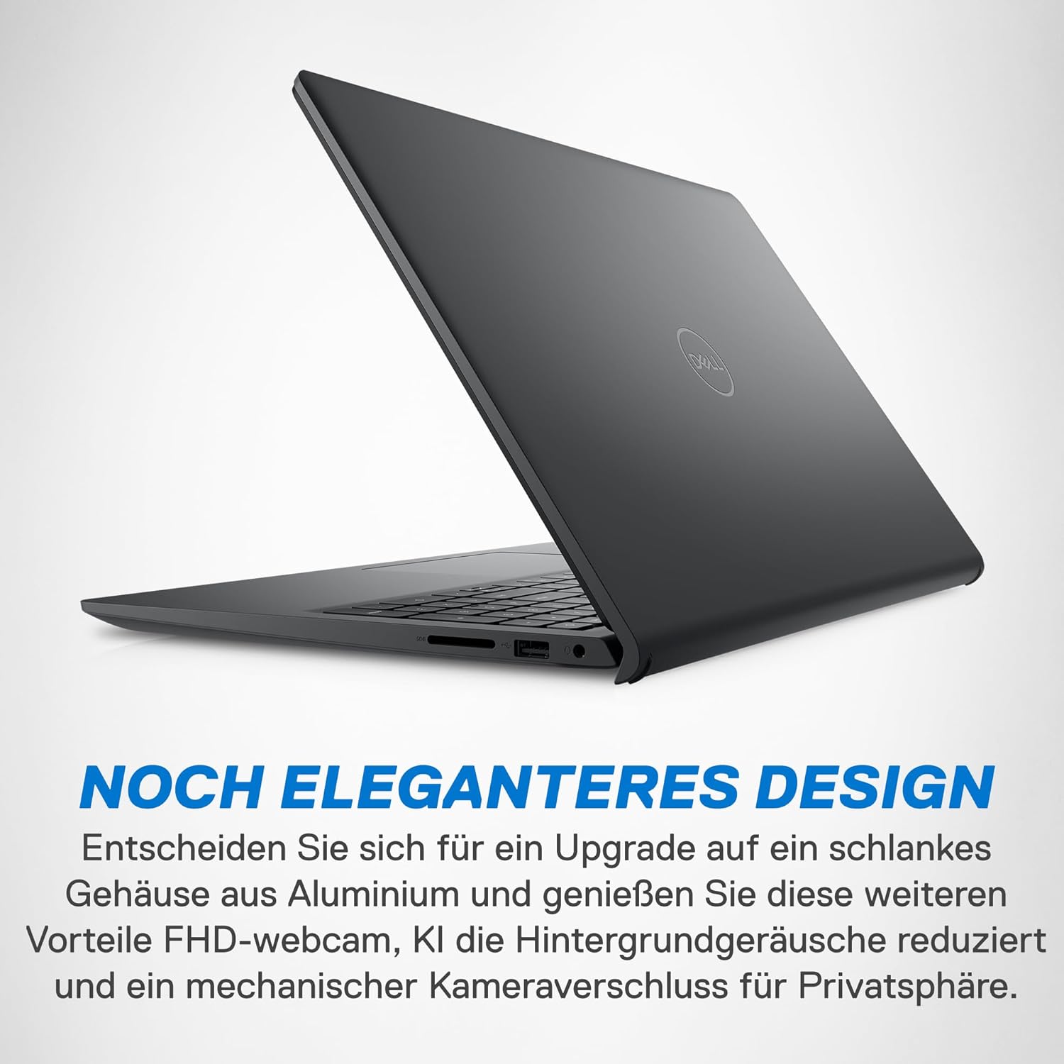 Dell Inspiron 15 3530 Laptop 15.6 inch FHD (1920 x 1080) Display, Intel Core i3-1305U, 8 GB RAM, 256 GB SSD, Intel UHD Graphics, Fingerprint Reader, Deutsch Backlit Keyboard, Windows 11 Home, Schwarz – Bild 6