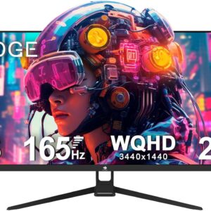 Z-Edge 34 Zoll Gaming Monitor UWQHD Ultrawide 165Hz (DP) 100Hz (HDMI) 1ms MPRT, 3440×1440, 21:9 IPS Bildschirm, 100% sRGB, FreeSync, HDMI, DisplayPort – Schwarz